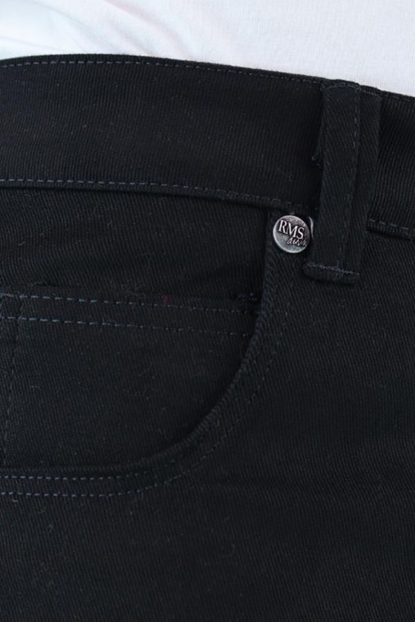Pantalón De Corte Slim Fit Gabardina Algodón Color Negro Para Caballero